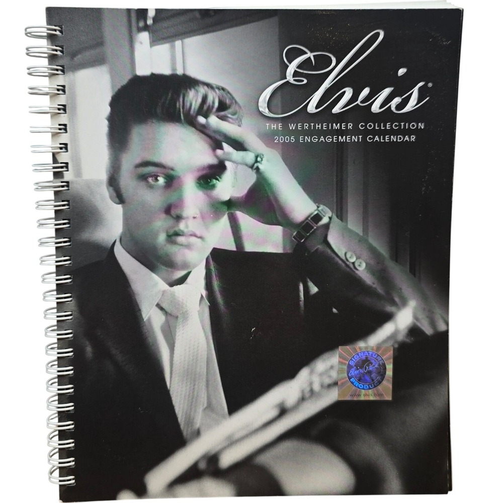 2005 Elvis Presley Wertheimer Collection Engagement Calendar Spiral Bound 9x7"